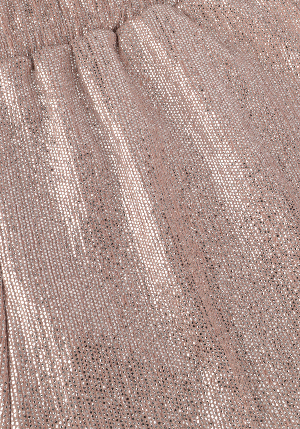 Roze ALIX THE LABEL Pantalon LADIES KNITTED STRUCTURED SILVER PANTS - large