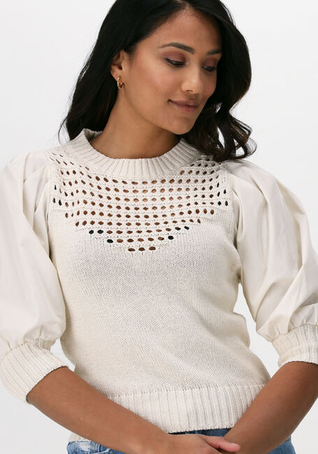 Creme LIU JO Trui ECS MAGLIA CHIUSA M/L POPELINE - large