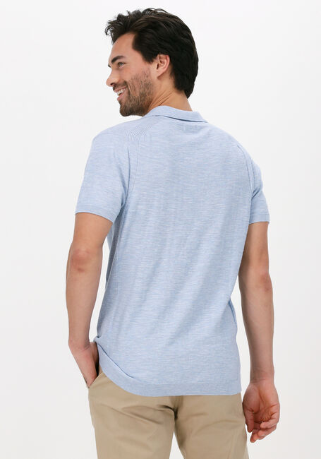 Blauwe DSTREZZED Polo MERCURY S/S POLO MELANGE SLUB - large