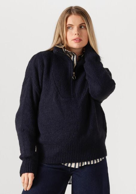 Donkerblauwe BY-BAR Trui BOXY BEAU PULLOVER - large