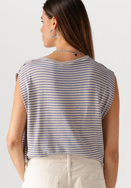 Blauwe BY-BAR T-shirt DIEDE SMALL STRIPE TOP - large