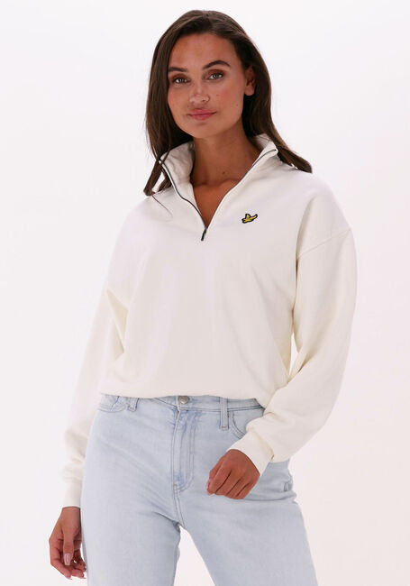 Gebroken wit LYLE & SCOTT Sweater GARMENT DYE 1/4 ZIP  SWEATSHIRT - large