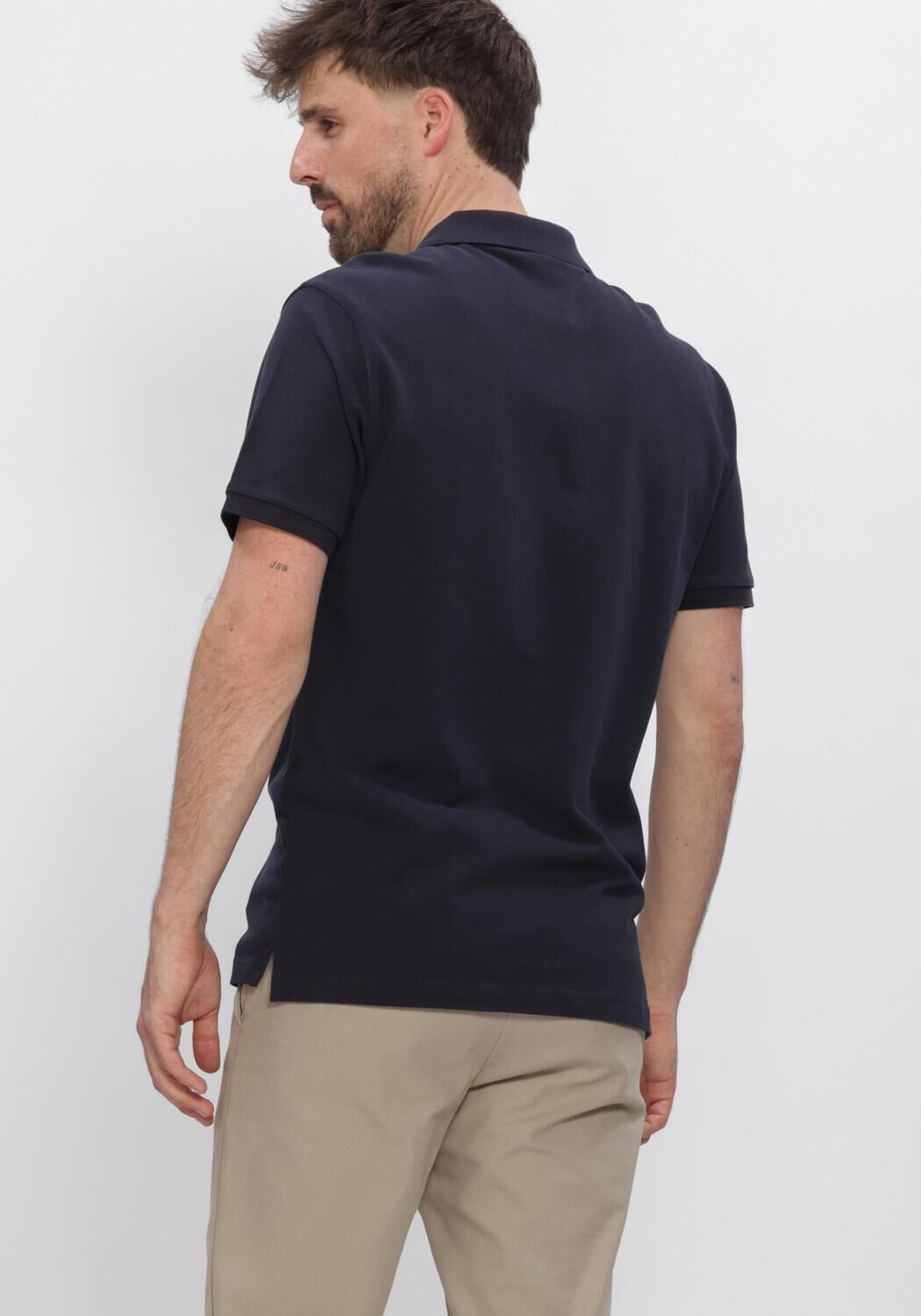 Donkerblauwe PROFUOMO Polo POLO SS BASIS PIQUE - large