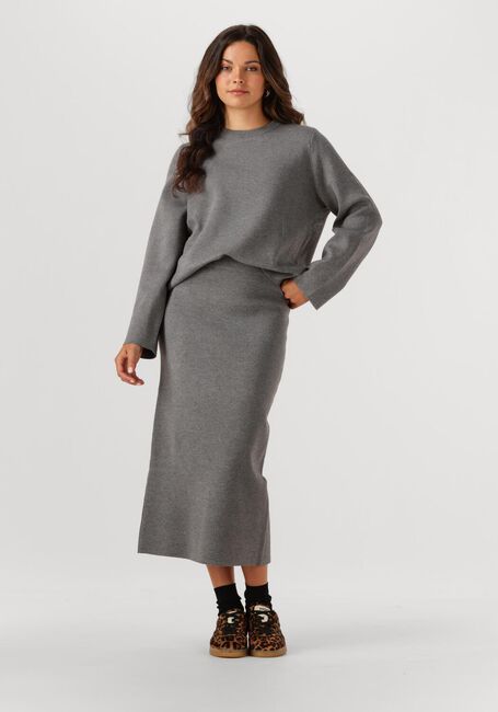 Grijze OBJECT Trui OBJREYNARD O-NECK PULLOVER - large