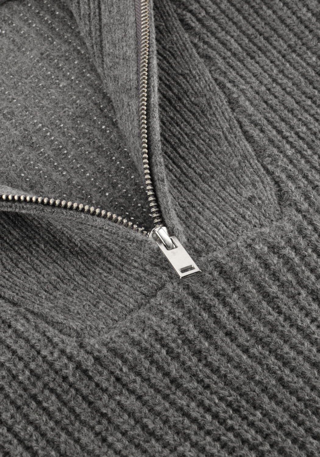 Grijze ENVII Trui ENWASHINGTON LS HALF ZIP KNIT 7284 - large