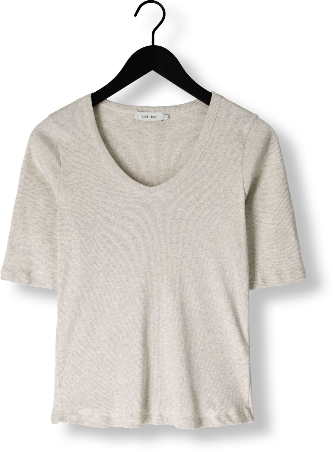 KNIT-TED Dames Tops & T-shirts Eden Lichtgrijs