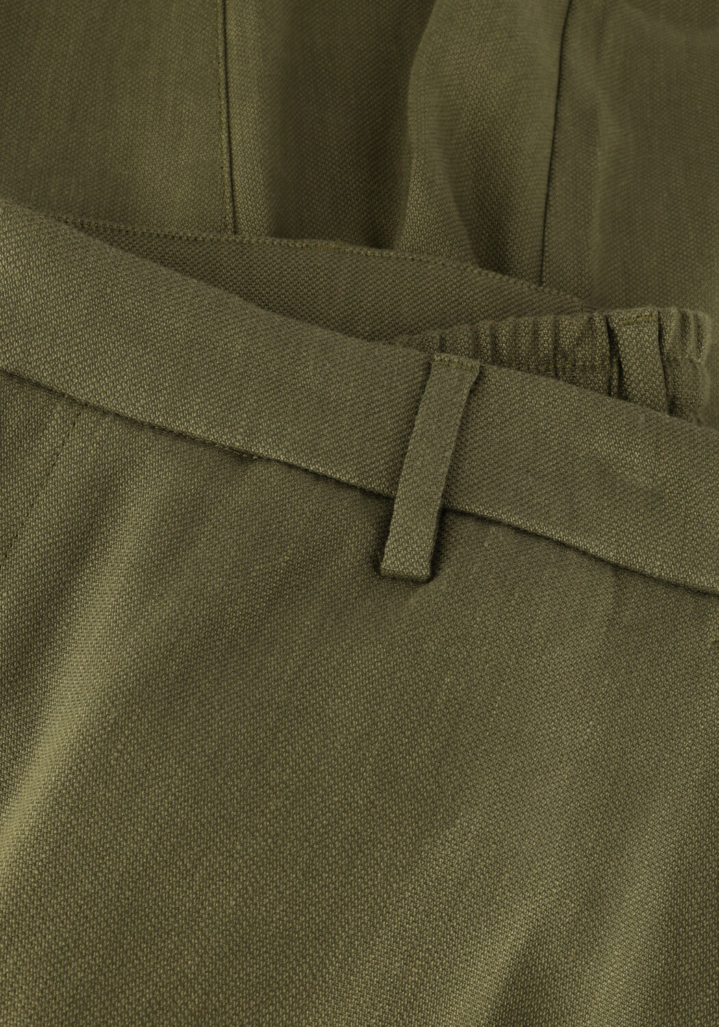 Groene PLAIN Chino THEO PL LINEN - large