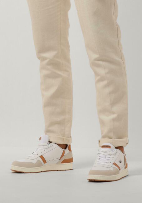 Witte LACOSTE Lage sneakers T-CLIP MEN Witte LACOSTE Lage sneakers T-CLIP MEN - large