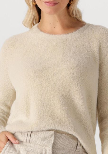 Ecru SIMPLE Trui KNIT-FEATHER-MET-25-3 - large