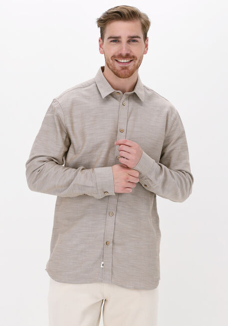 Beige ANERKJENDT Casual overhemd AKKONRAD STRUCTURE SHIRT - large