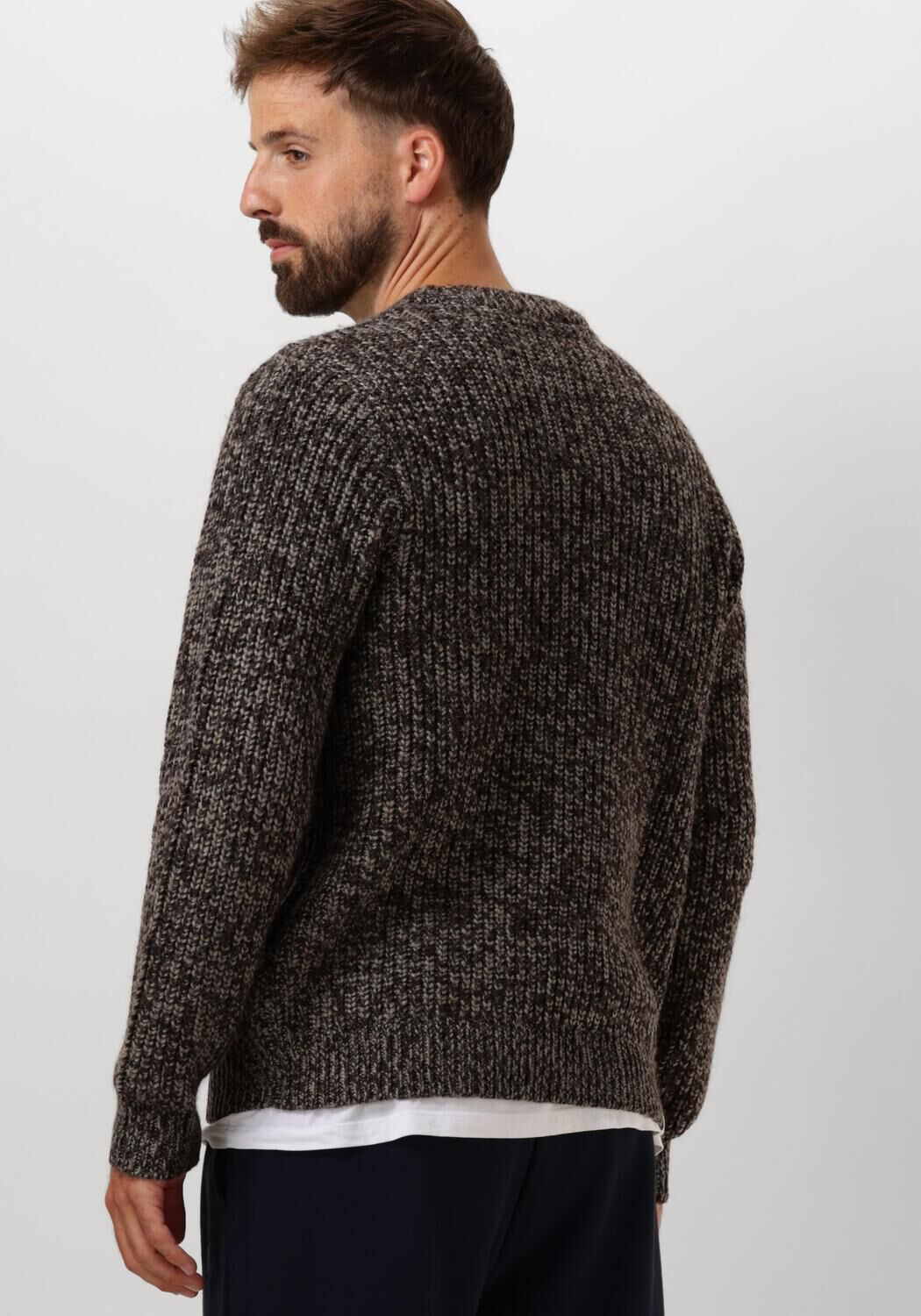 ANERKJENDT Heren Truien & Vesten Aksune Heavy Crew Knit Bruin