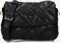 Zwarte GUESS Schoudertas ZAINA FLAP SHOULDERBAG - medium