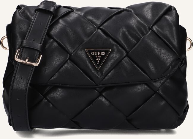 Zwarte GUESS Schoudertas ZAINA FLAP SHOULDERBAG Zwarte GUESS Schoudertas ZAINA FLAP SHOULDERBAG - large