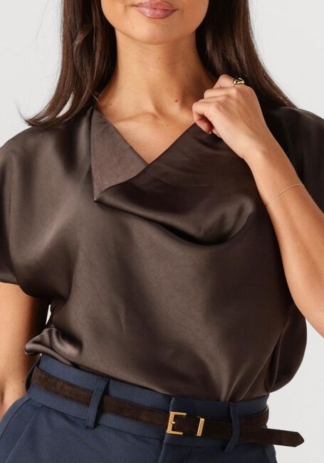 Bruine NEO NOIR Top ANNABETH HEAVY SATEEN TEE - large