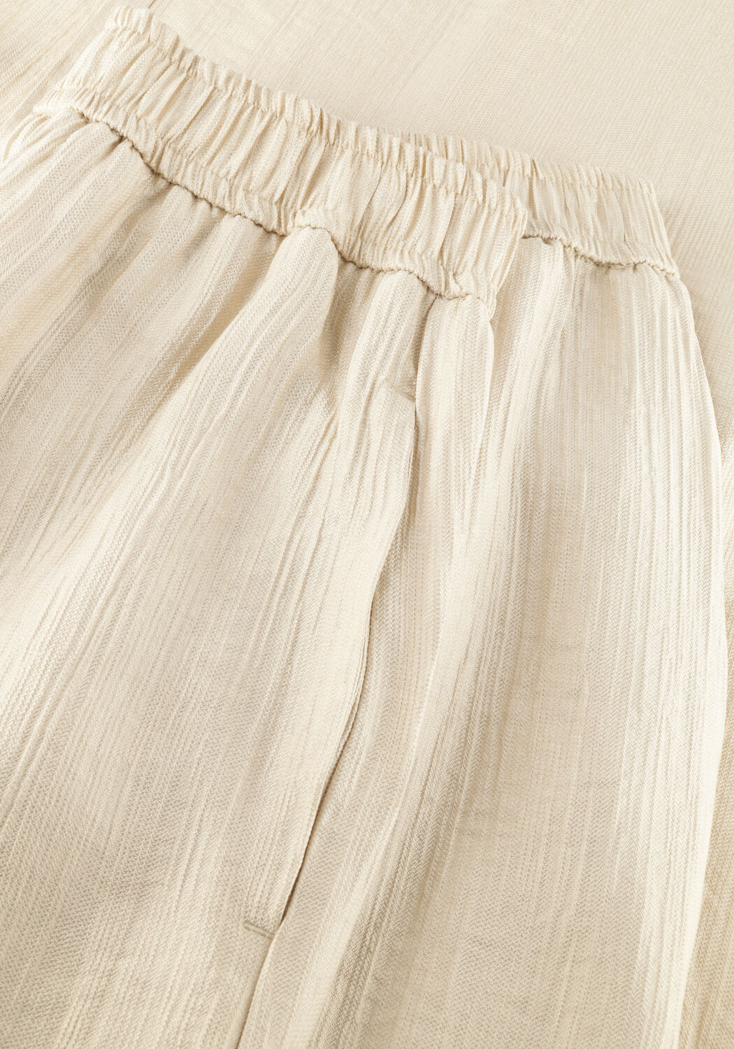 Creme KNIT-TED Wijde broek JANOU - large