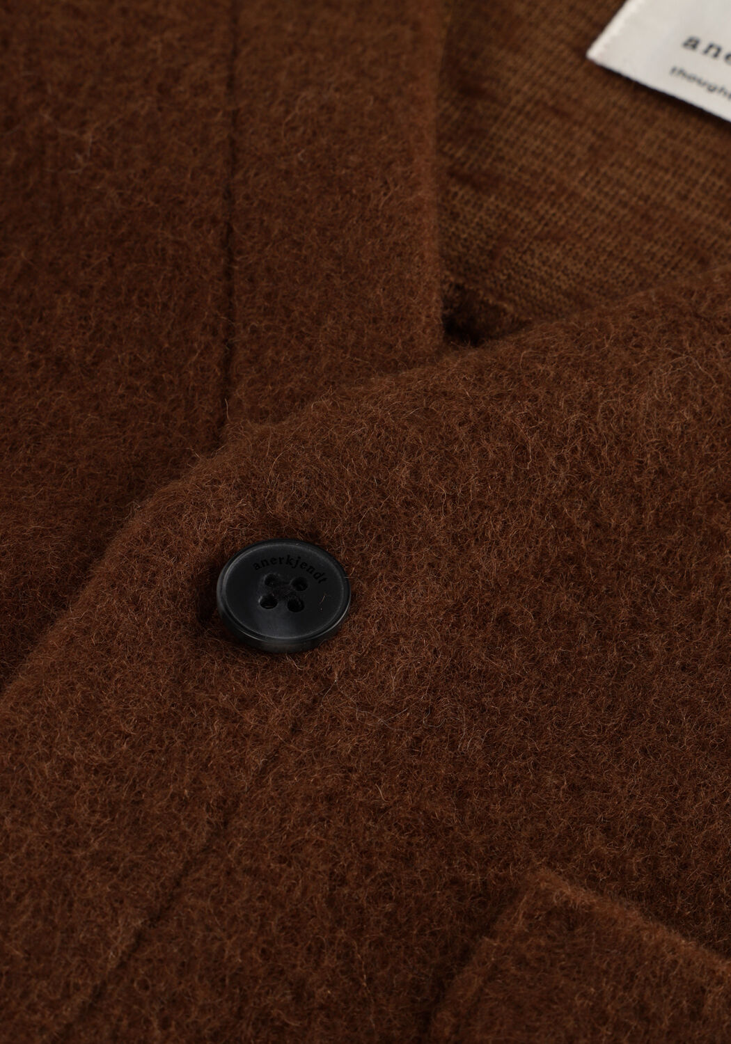 Bruine ANERKJENDT Vest AKRASMUS BOILED WOOL - large