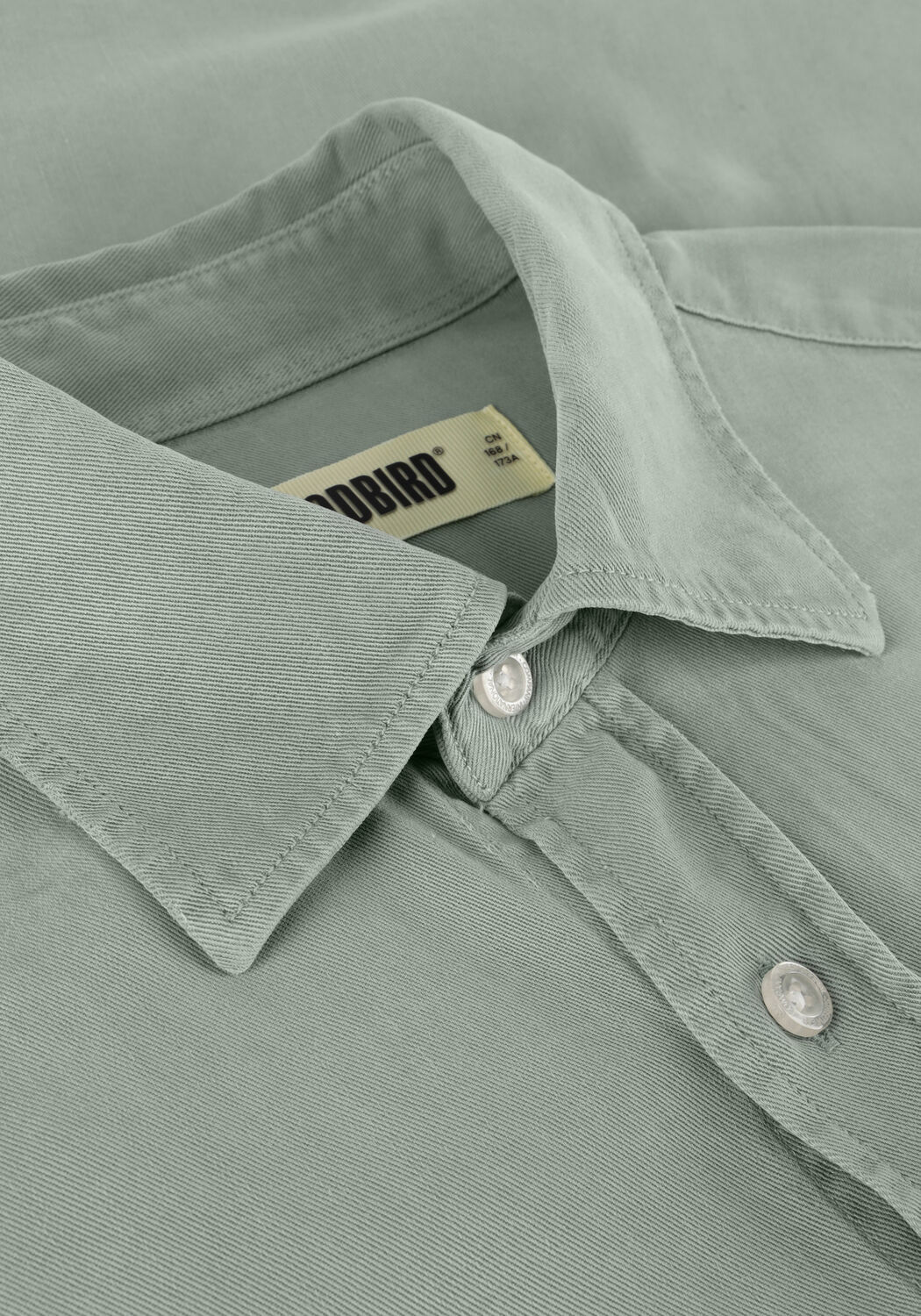 Groene WOODBIRD Casual overhemd WBYUZO TENCEL SHIRT - large