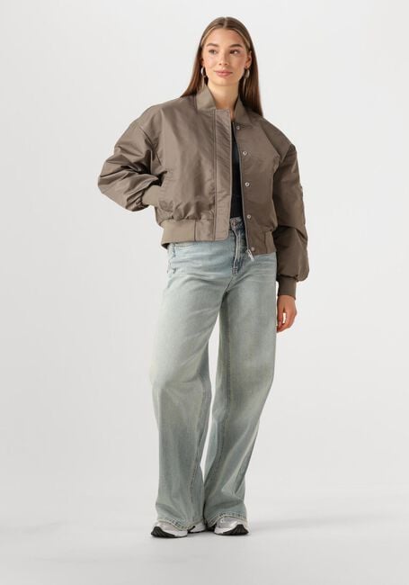 Taupe MY ESSENTIAL WARDROBE Jack HELGAMW SHORT BOMBER JACKET - large