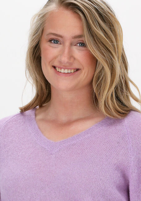 Paarse SUMMUM Trui V-NECK SWEATER FEATHER LIGHT A - large