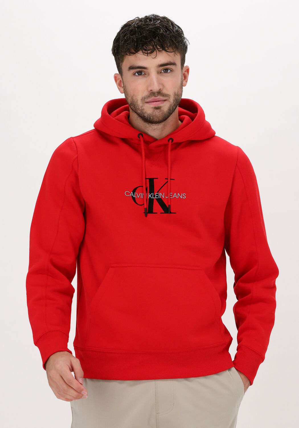 rode calvin klein sweater archival monogram flock hoodie