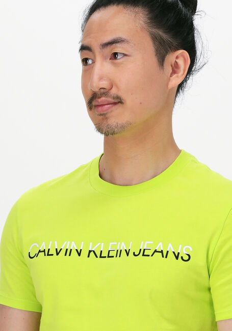 Gele CALVIN KLEIN T-shirt MIXED INSTIT TECHNIQUE TEE - large