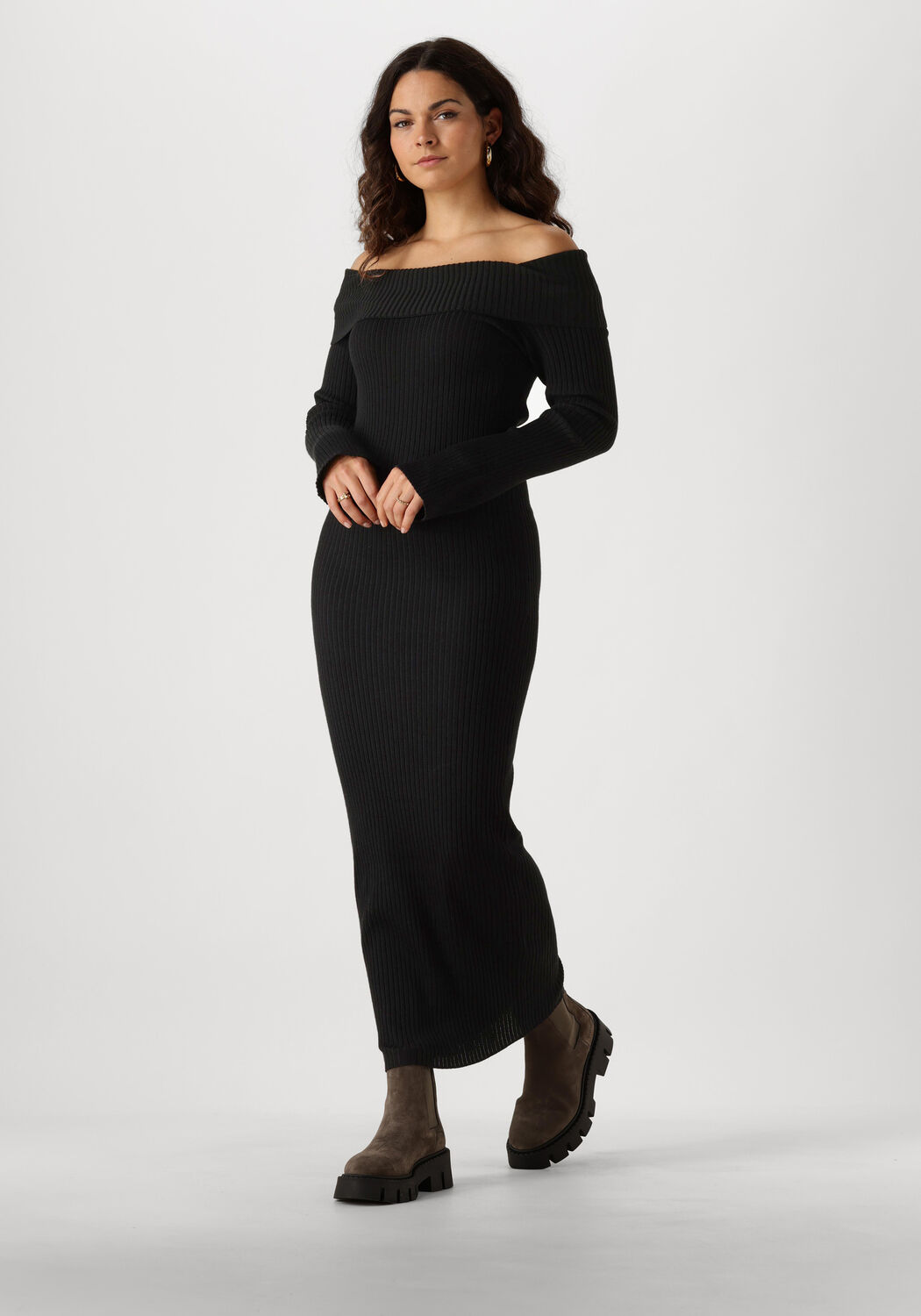 ENVII Dames Jurken Entopo O-s Ls Dress 5253 Zwart