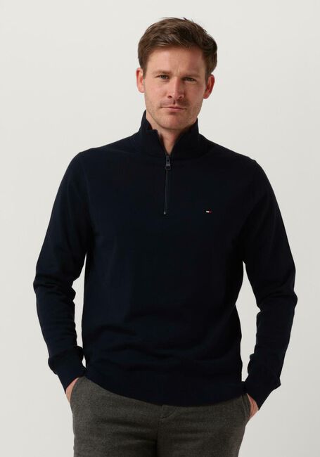 Donkerblauwe TOMMY HILFIGER Trui 1985 ZIP MOCK - large