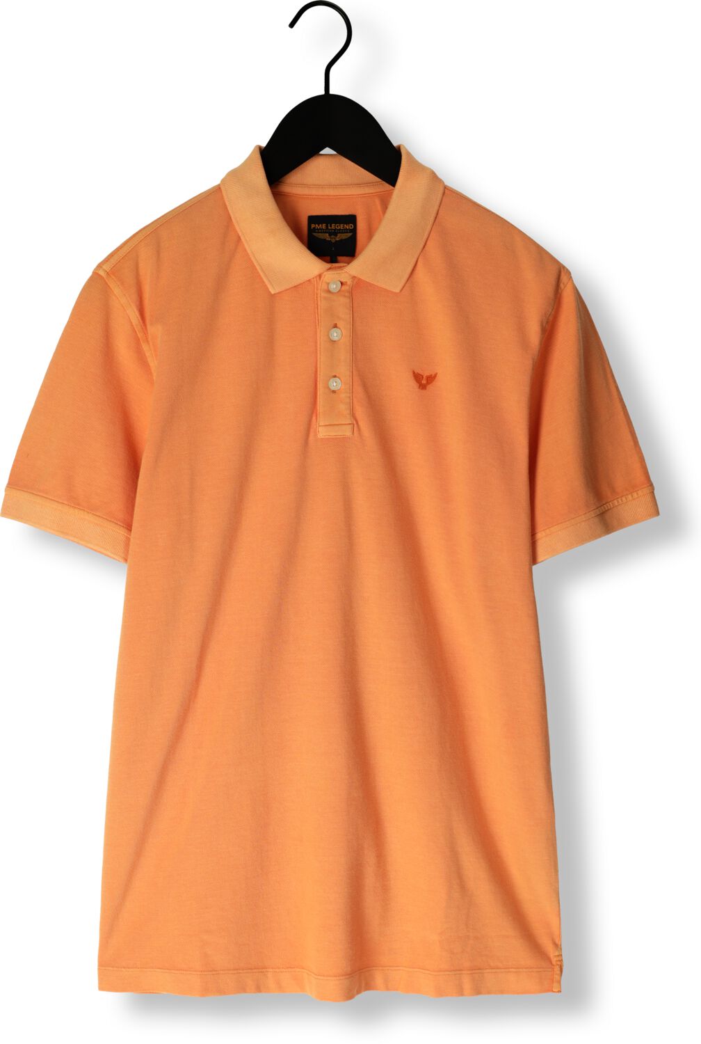 PME LEGEND Heren Polo's & T-shirts Short Sleeve Polo Pique Garment Dye Oranje