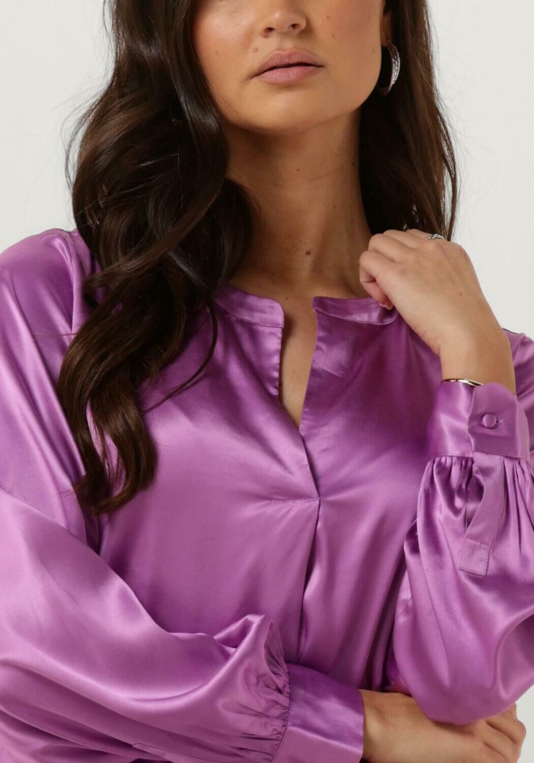 MOS MOSH Dames Blouses Enfa Satin Blouse Paars