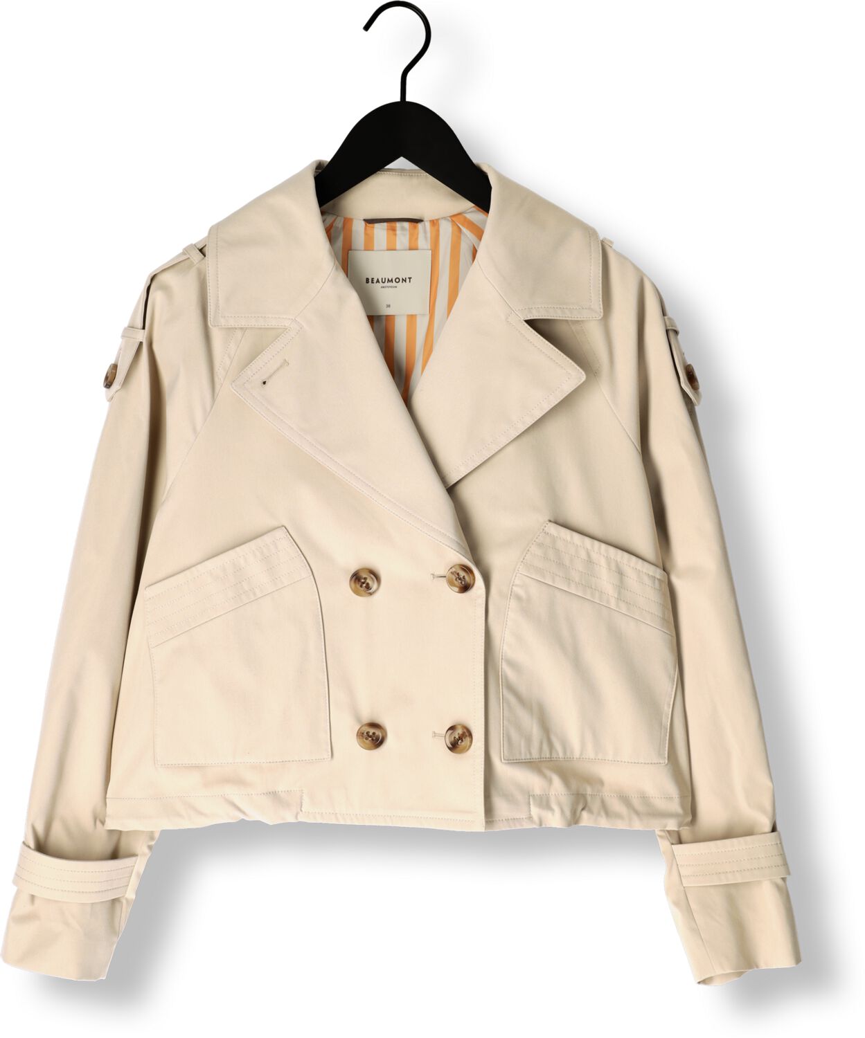 BEAUMONT Dames Jassen Gracy Short Trench Beige