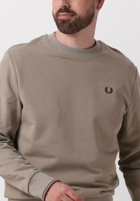 Olijf FRED PERRY Trui CREW NECK SWEATSHIRT - large