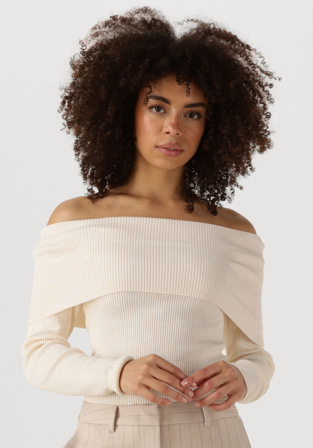 BRUUNS BAZAAR Dames Tops & T-shirts Tonna Knit Ecru