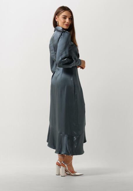 Blauwe NOTRE-V Midi jurk NV-DORISSA SATIN DRESS - large