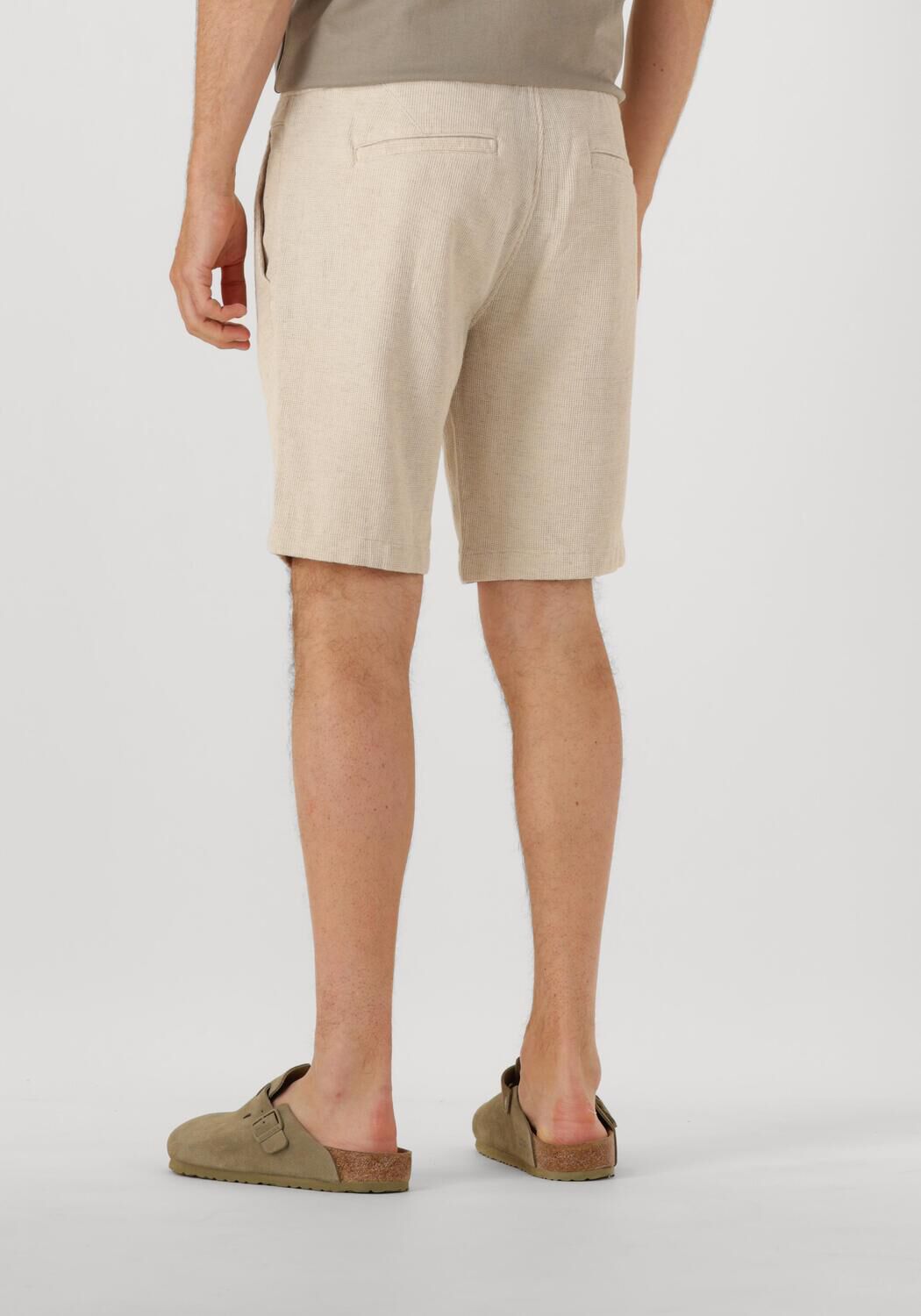CAST IRON Heren Broeken Chino Shorts Structure Beige