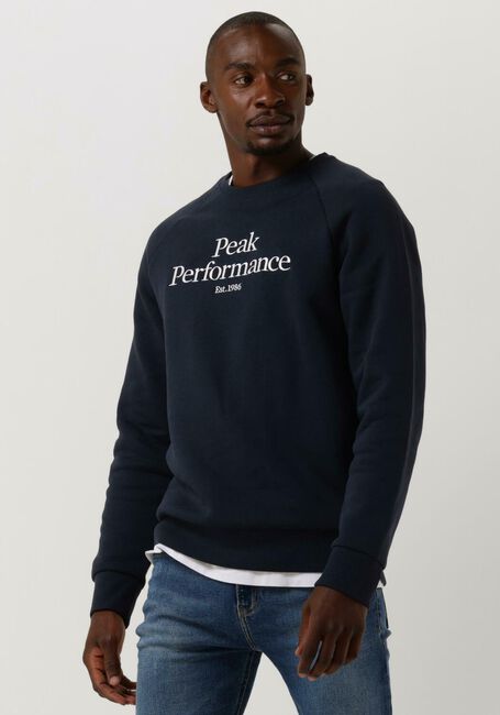 Blauwe PEAK PERFORMANCE Trui M ORIGINAL CREW - large