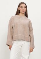 Beige NEO NOIR Trui ROEME KNIT STITCH BLOUSE