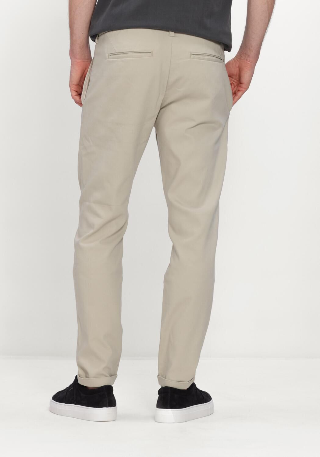 Zand CAST IRON Lange broeken CYLAS TAPERED CHINO MEGDA POWER - large
