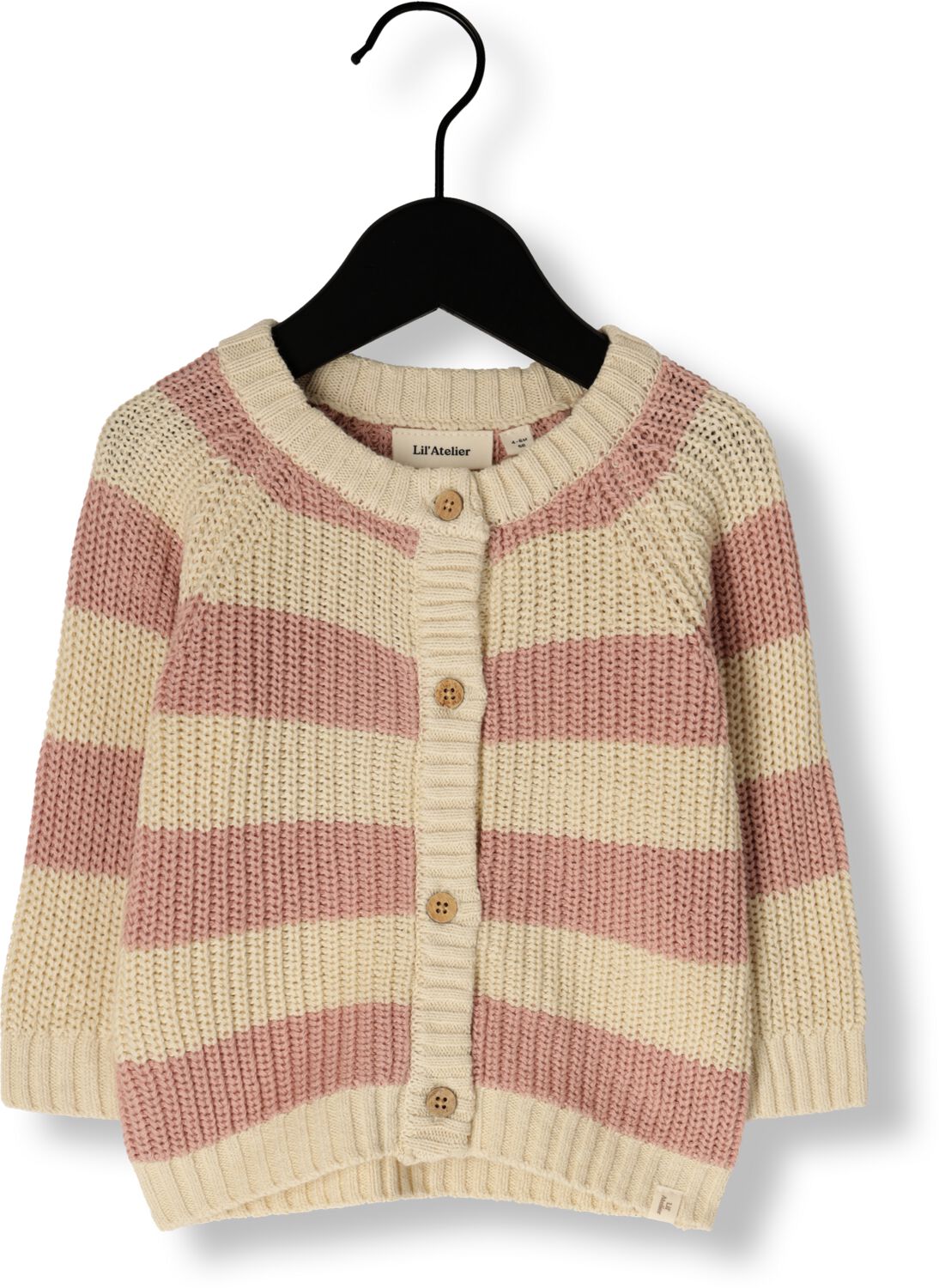 LIL' ATELIER Baby Truien & Vesten Nbfemlen Knit Card Stripe Lil Roze
