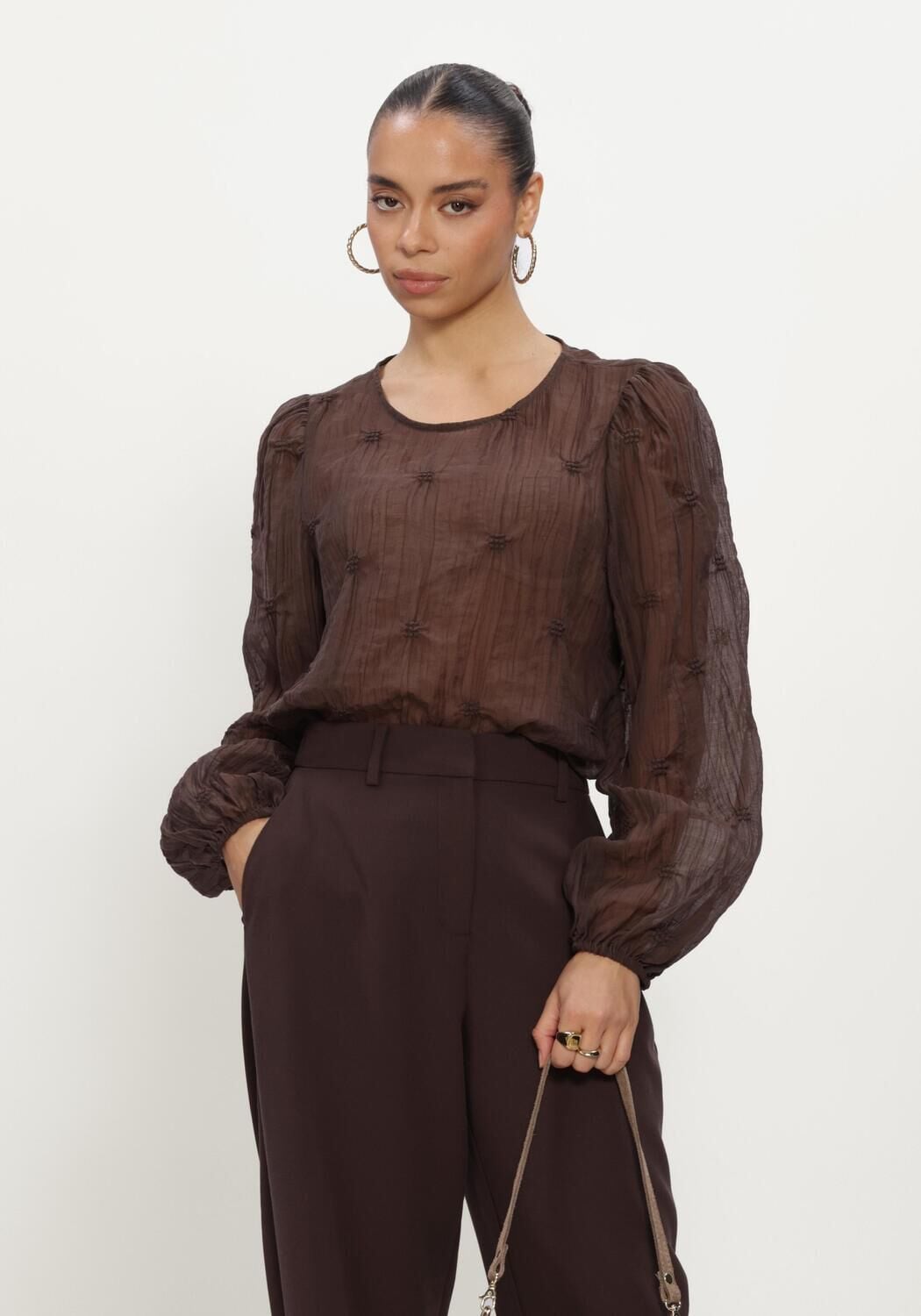 Bruine MSCH COPENHAGEN Top MSCHCAROLINA TOP - large