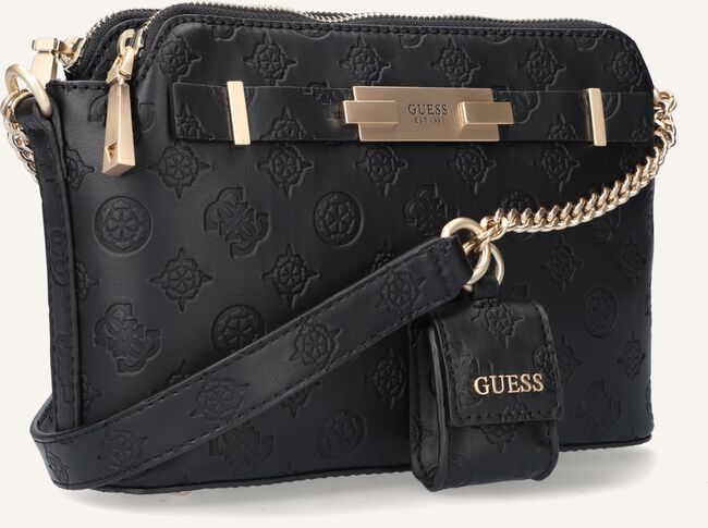 Zwarte GUESS Schoudertas BEA DOUBLE ZIP CROSSBODY Zwarte GUESS Schoudertas BEA DOUBLE ZIP CROSSBODY - large