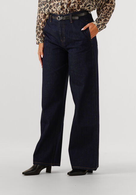Donkerblauwe WITHBLACK Wijde broek WBLMILA HW WIDE DENIM PANT - large