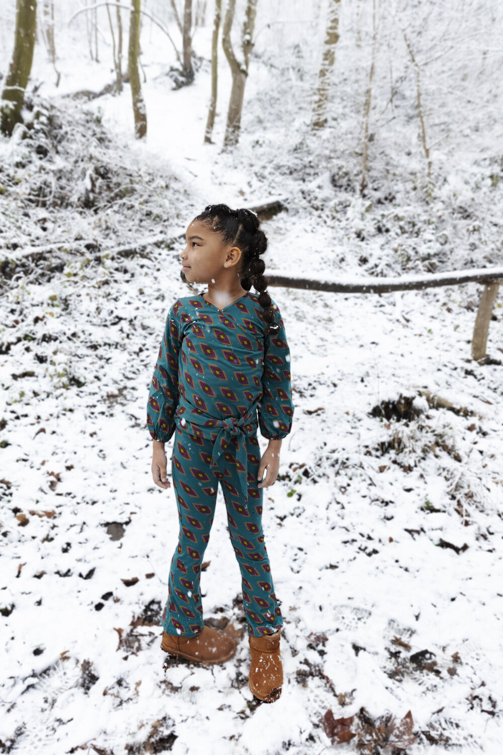 Groene AMMEHOELA Flared broek AM.LIV.38 - large