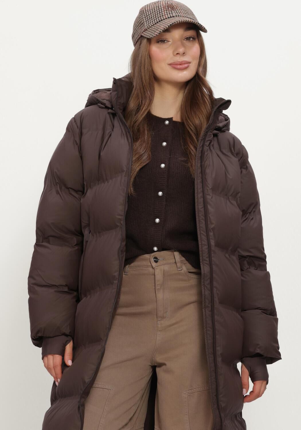 Bruine NEO NOIR Winterjassen VIVIANA C PUFFER JACKET - large