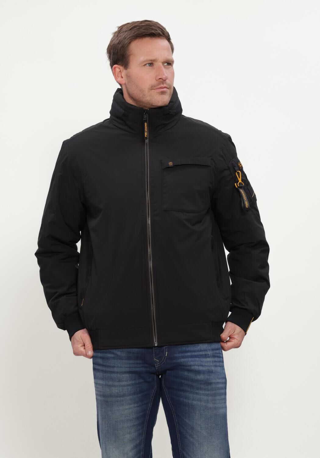 Zwarte PME LEGEND Jack FLIGHT JACKET HAVIL-SKY MACH 6 - large