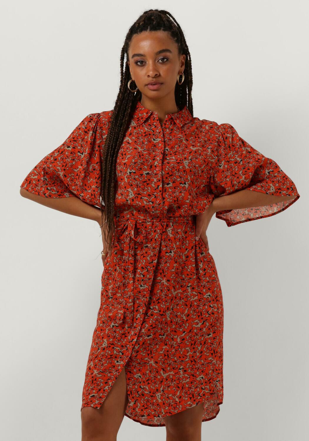 ANOTHER LABEL Dames Jurken Nasma Dress S s Rood Kledingwinkel