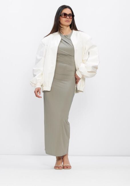 Groene ROSEMUNDE Maxi jurk BILLIE SL LONG DRAPE DRESS - large