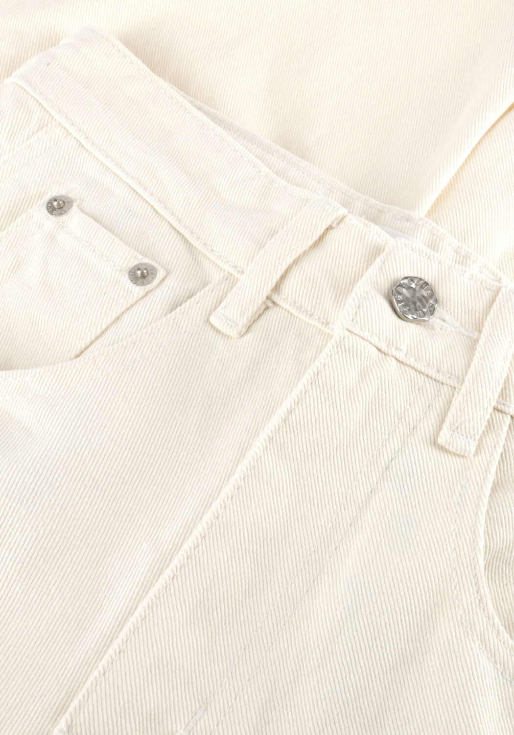 Ecru HAUTE L'AMITI&Eacute; Wide jeans DREW BARREL PANEL TALL JEANS WHITE - large