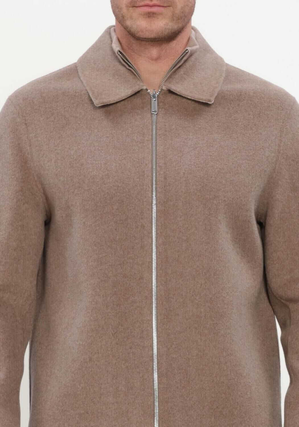 Bruine PROFUOMO Overshirt OVERSHIRT WO ZIP REV - large