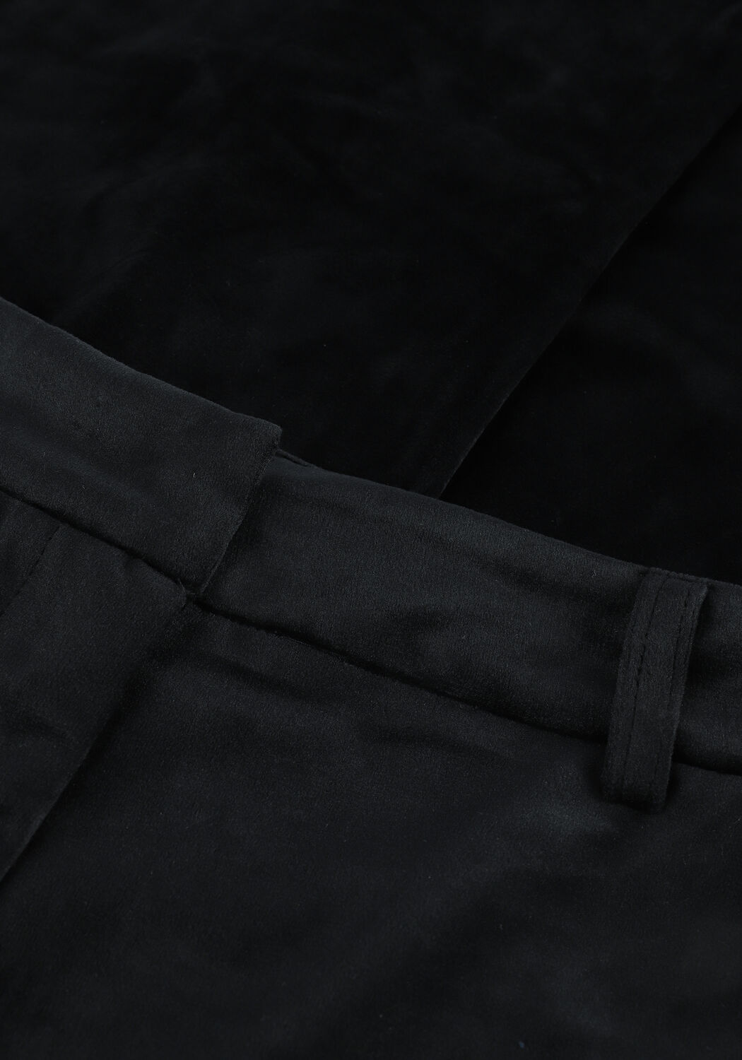 Zwarte NA-KD Pantalon VELVET WIDE SUIT PANTS - large