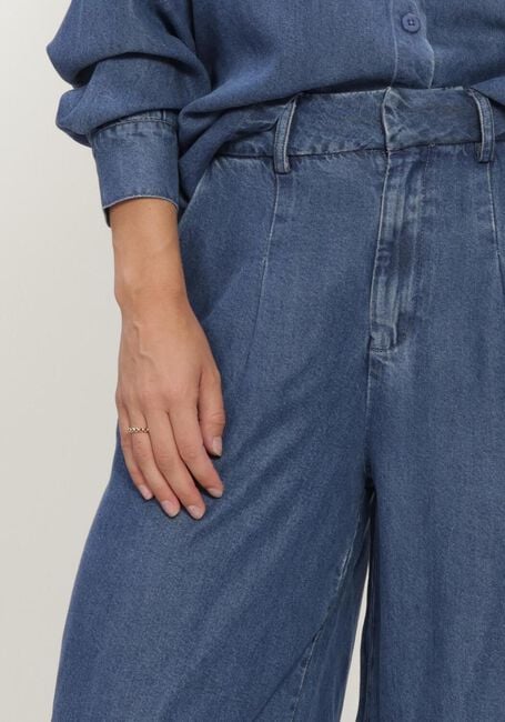 Blauwe SIMPLE Wijde broek WV-HVY-TENCEL-26-3 - large